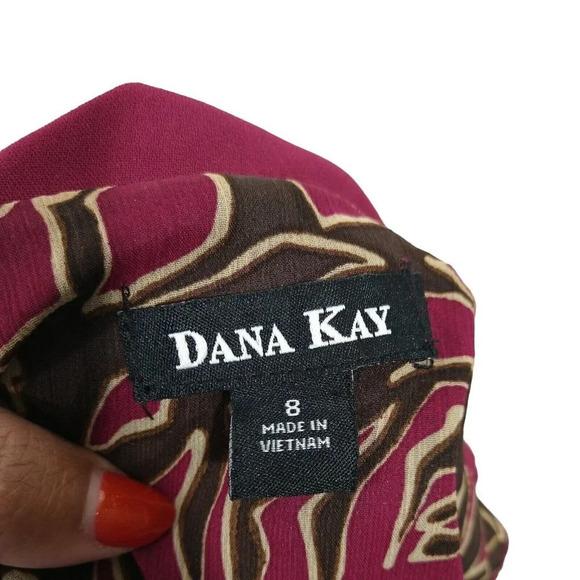 Dana Kay Blazer Jacket Covered Button Up Women Size 8 Purple Long Sleeve Pockets - Picture 5 of 7